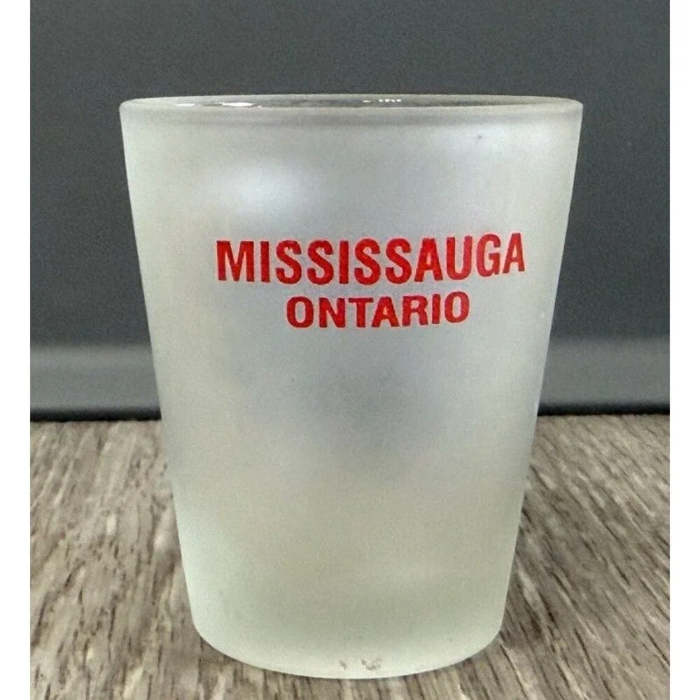 Mississuaga Ontario Canada Frosted Ducks Shot Glass